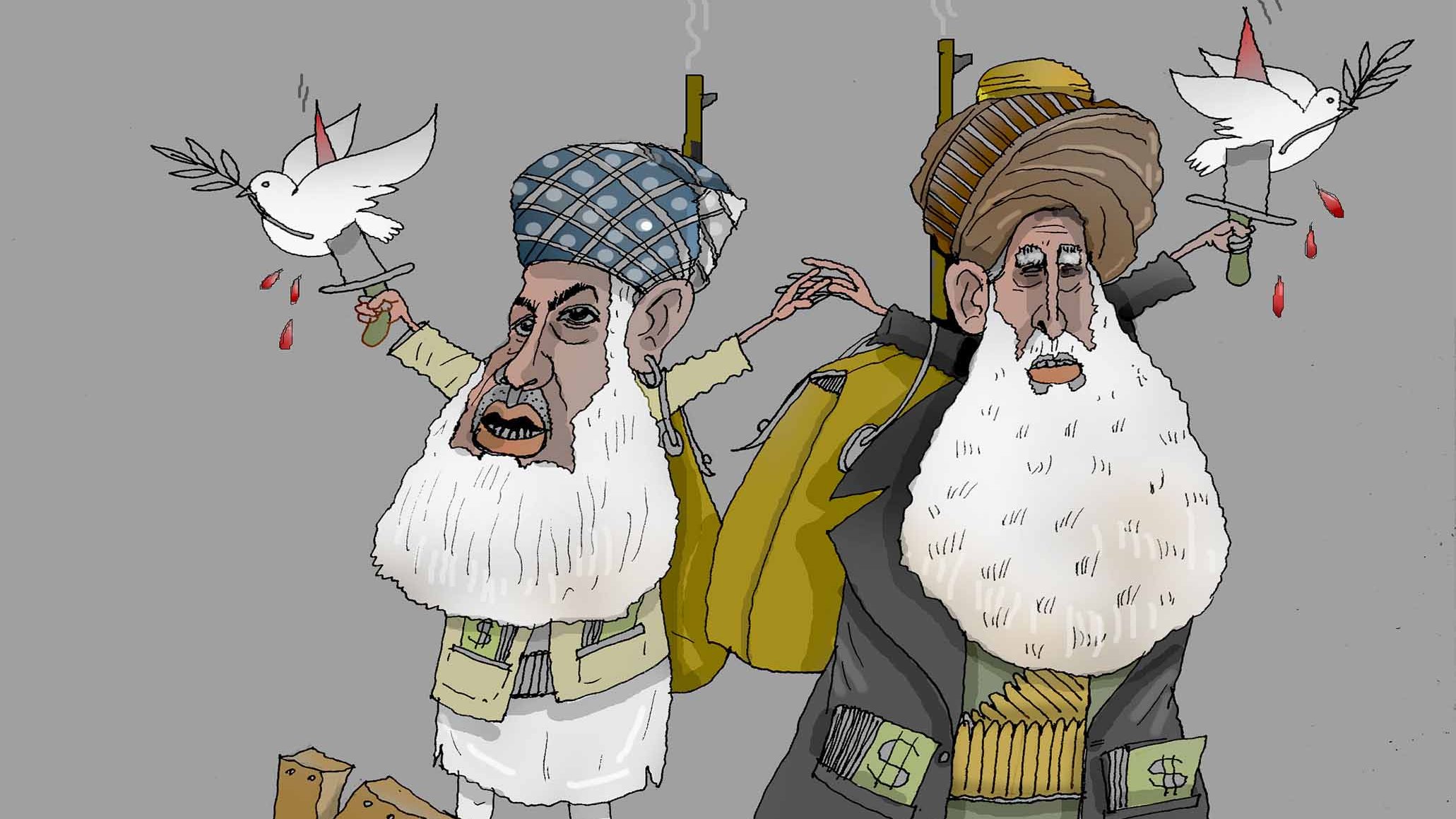 آدمکشان: عبدالرب رسول سیاف و محمد اسماعیل