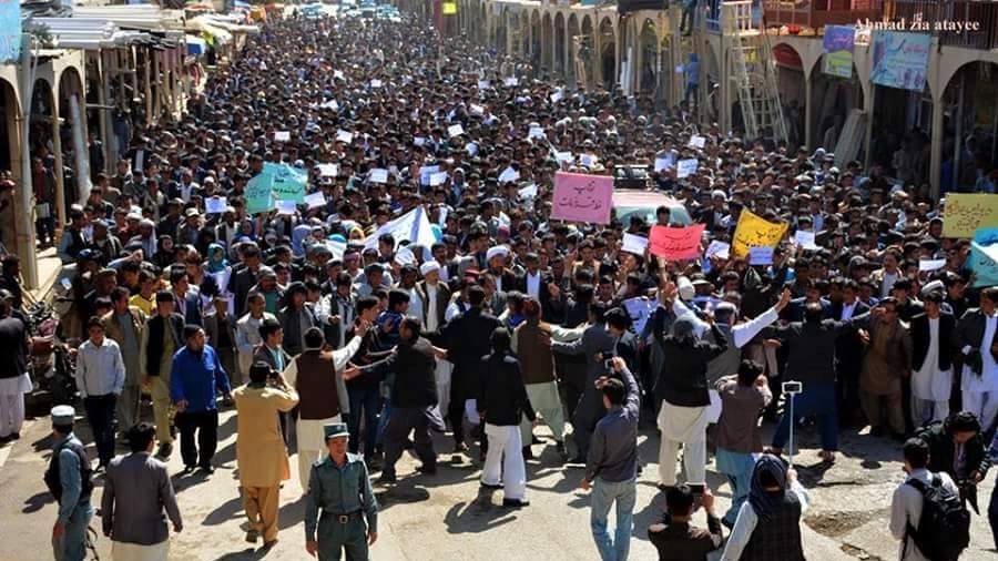 The statement of the Bamyan People's Protest in regard to the 500 KV Electricity plan (regarding its diversion from its primary route (Bamyan-Maidan Provinces)