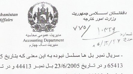 راجع به ضعف کاری، سوء استفاده و باقی داری زلمی حفانی سفیر سابق افغانستان