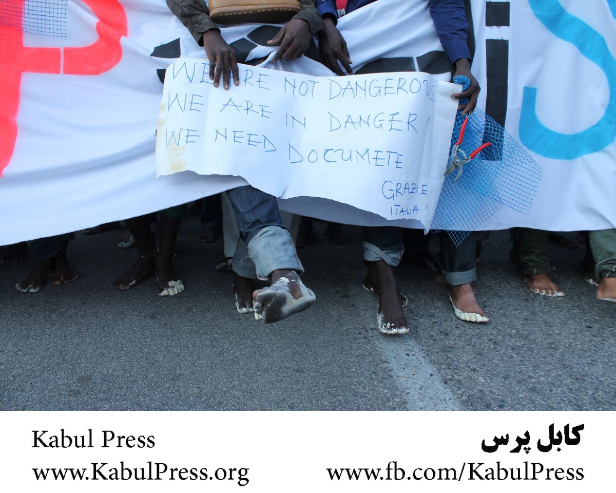 Venice, a mass rally in support of asylum seekers