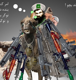 طالب در لباس کوچی و بیچاره کرزی مانند همیش از همه جا و همه چیز بیخبر !