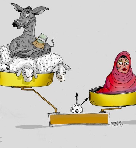 چهار کارتون: بدخشان، انتخابات، زن فروشی و رای مردم