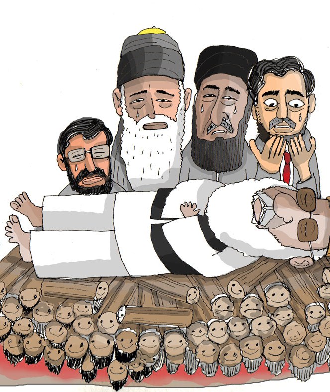 دیدار زاغ با زاغ و وداع با تروریست برجسته پاکستانی قاضی حسین احمد