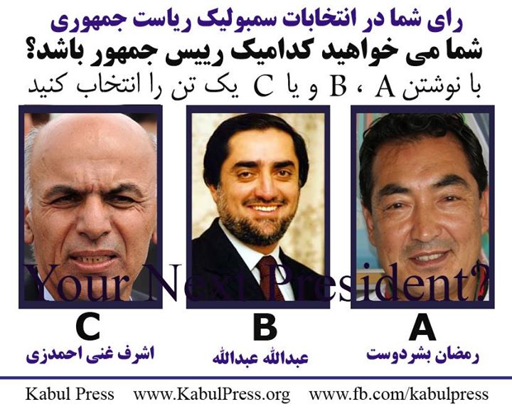 Symbolic Presidential Election Afghanistan 2014